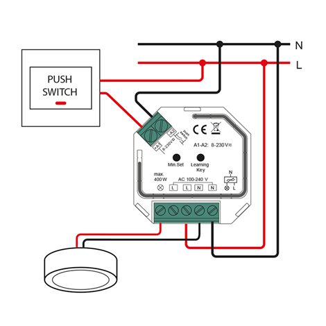 ML-910.201.22.0 RF přijímač do krabičky pro spínání svítidel, max. 400W/230VAC 3