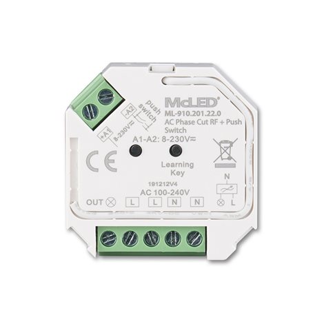 ML-910.201.22.0 RF přijímač do krabičky pro spínání svítidel, max. 400W/230VAC 1