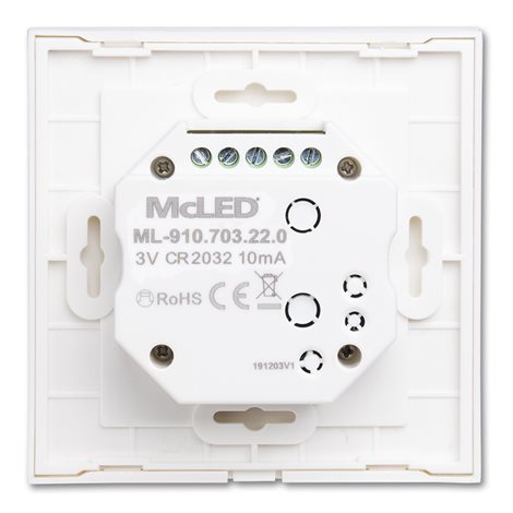 ML-910.703.22.0 RF otočný nástěnný ovladač – řízení jasu, 1 zóna 2