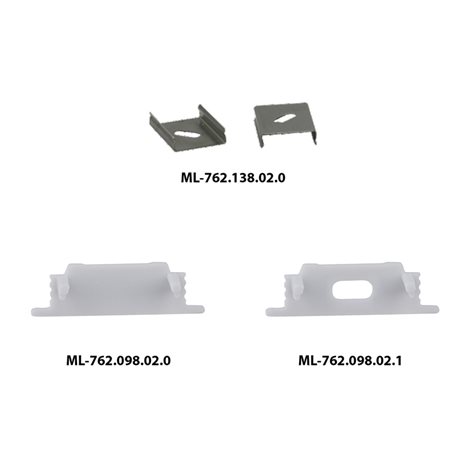 ML-761.099.02.2 Vestavný hliníkový profil VB, 23x7mm, vč. matného difuzoru, 2m 2