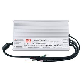ML-732.222.58.1 Napájecí zdroj Mean Well HLG-600H-24B, 600 W, DC24V/25A, IP67, kovové provedení