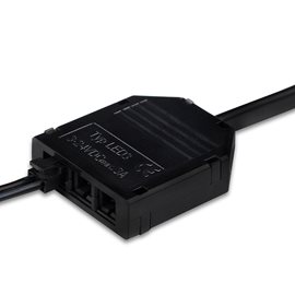 ML-112.104.02.0 Rozbočovač MP se 3 výstupy, kabel s power konektorem (zásuvkou) AWG18, černý 2m