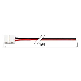 ML-112.003.21.1 Připojovací konektor jednobarevných LED pásků šíře 8 mm, 2 piny, délka 165mm
