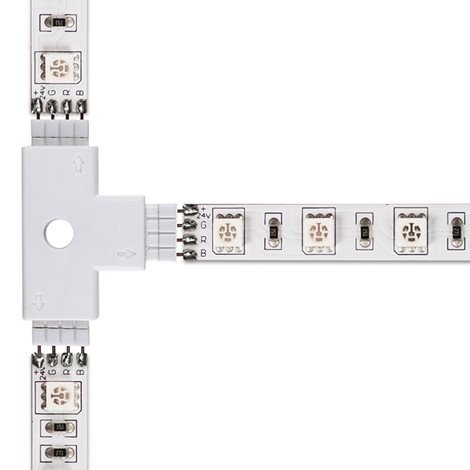 ML-111.023.21.5 Propojovací konektor tvar T pro RGB LED pásky 10 mm 3