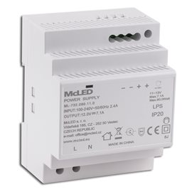 ML-732.080.11.0 Napájecí zdroj 90W, DC12V/7,1A, IP20, na DIN lištu