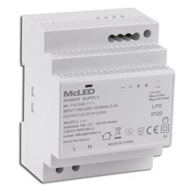 ML-732.080.11.1 Napájecí zdroj 90W, DC24V/3,83A, IP20, na DIN lištu