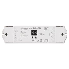 ML-901.007.22.0 DALI přijímač pro RGBW, CCT, DIM, funkce push-dim, výstup 4x5A, 4 adresy