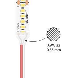 ML-733.024.90.0 2-žilový plochý silikonový kabel AWG22/0,35 mm2, červená/bílá