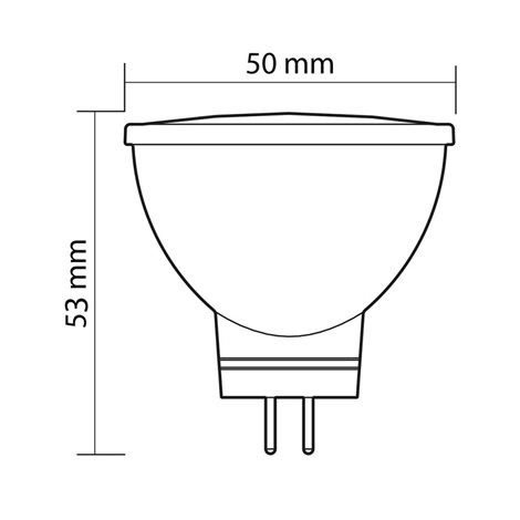 ML-312.159.87.0 LED žárovka GU5.3, 12VAC/DC, 4,6W, 4000K, CRI80, vyz. úhel 100°, ? use 360° 400lm 5