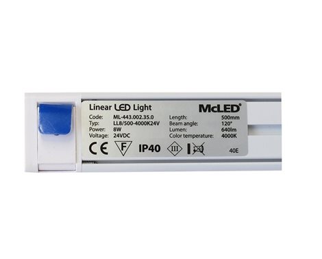 ML-443.002.35.0 Lineární LED svítidlo 8W, délka 504mm, 4000K, 24V, 640lm 4