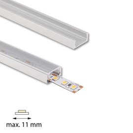 ML-761.003.74.2 Přisazený hliníkový profil PG2 16x8mm včetně čirého difuzoru 2m