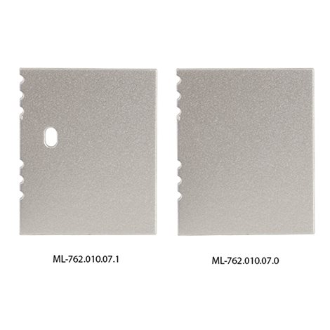 ML-761.010.07.2 Nástěnný hliníkový profil NV, 43x35 mm, včetně mléčného difuzoru, 2 m 3