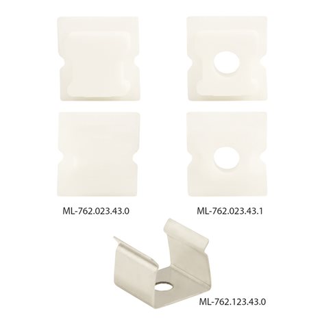 ML-761.023.43.1 Přisazený PMMA vlhkotěsný profil PA, 12x12mm, vč. mléčného difuzoru, 1m 2