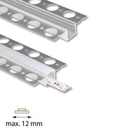 ML-761.028.74.2 Hliníkový profil pro sádrokarton AU 55x15mm včetně mléčného difuzoru 2m