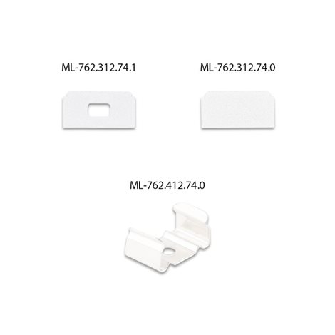 ML-761.312.74.2 Přisazený hliníkový profil PG2 bílý 16x8mm, včetně mléčného difuzoru, 2m 3