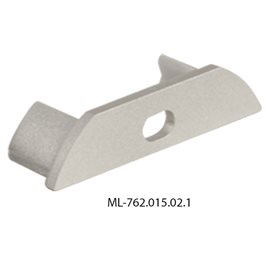 ML-762.015.02.1 Koncovka s otvorem pro PX, stříbrná barva, 1 ks