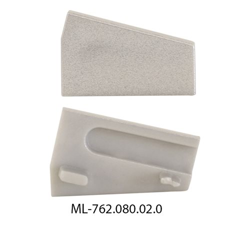 ML-762.080.02.0 Koncovka pro SD levá, stříbrná barva, 1 ks