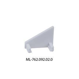 ML-762.092.02.0 Koncovka levá bez otvoru pro RN, stříbrná barva, 1ks