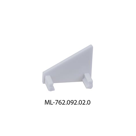 ML-762.092.02.0 Koncovka levá bez otvoru pro RN, stříbrná barva, 1ks