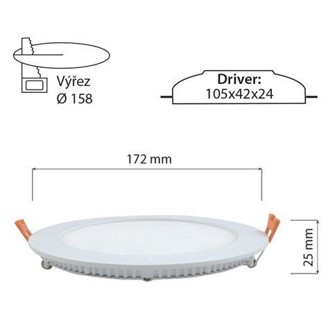 ML-412.013.33.0 LED podhledové svítidlo Toro R15, 15W, 2700K, bílá barva svítidla 9