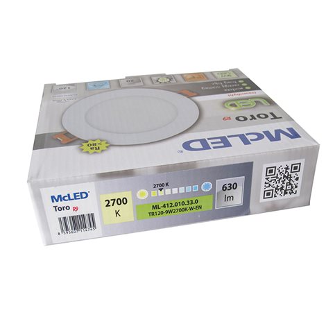 ML-412.010.33.0 LED podhledové svítidlo Toro R9, 9W, 2700K, bílá barva svítidla 12