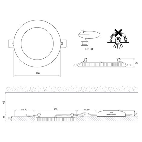 ML-412.010.33.0 LED podhledové svítidlo Toro R9, 9W, 2700K, bílá barva svítidla 10