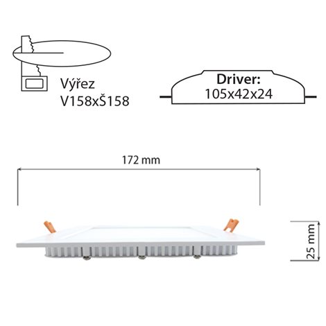 ML-412.004.33.0 LED podhledové svítidlo Toro S15, 15W, 2700K, bílá barva svítidla 9