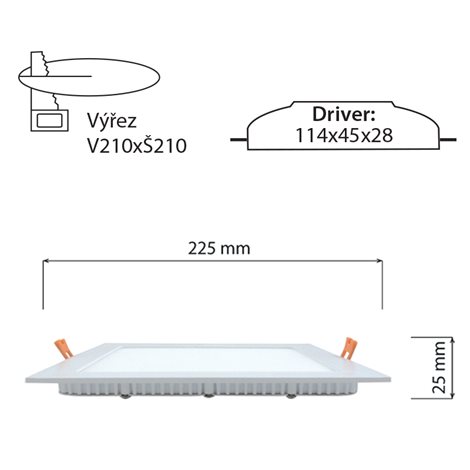 ML-412.008.33.0 LED podhledové svítidlo Toro S21, 21W, 4000K, bílá barva svítidla 9