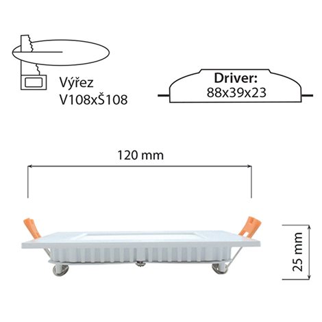 ML-412.001.33.0 LED podhledové svítidlo Toro S9, 9W, 2700K, bílá barva svítidla 9