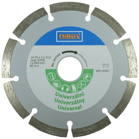 Dia 125 Universal - Diamantový řezný kotouč - universal sintrovaný