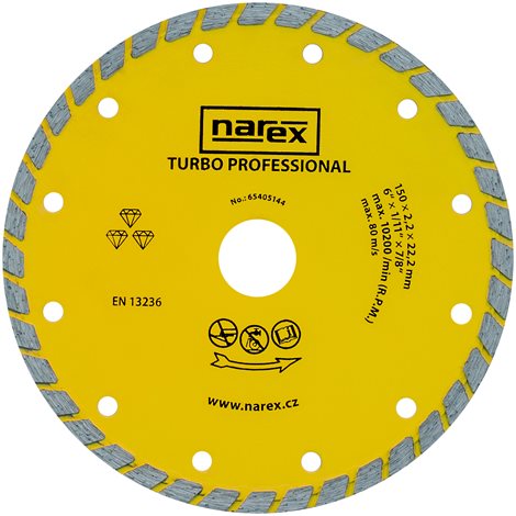 DIA 150 TP - Diamantový dělicí kotouč pro stavební materiály TURBO PROFESSIONAL