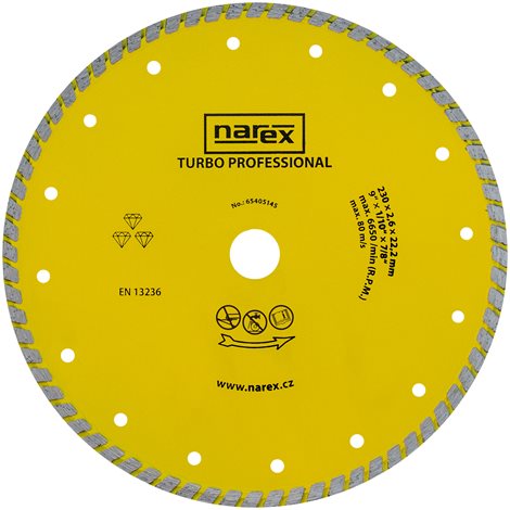 DIA 230 TP - Diamantový dělicí kotouč pro stavební materiály TURBO PROFESSIONAL