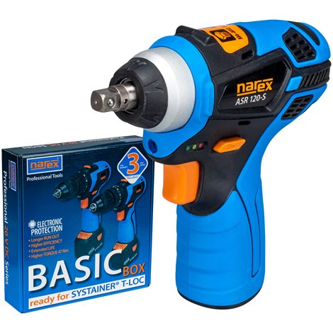 ASR 120-S - 12V e-POWER montážní rázový utahovák (139 Nm) BASIC BOX 12 V 1