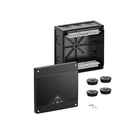 Abox PRO 160-162/SW NEW Krabice na om. se svorkovnicí 1x5x16mm2 IP66/IP67/IP69 černá 182x182x90mm