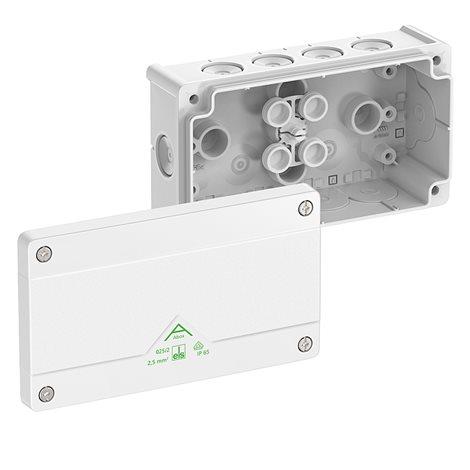 Abox 025/2-L/W NEW Krabice na om. prázdná dvojitá IP66 bílá 152x87x52mm 2