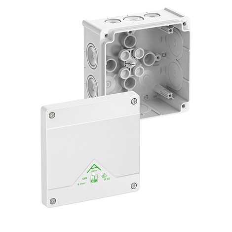 Abox 060-L/W NEW Krabice na om. prázdná ip66 bílá 127x127x70mm 2