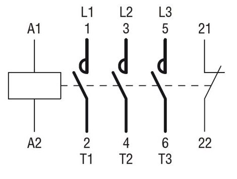BF1801A230 3P stykač 1V 18A AC3 230/50-60 6