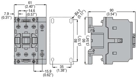 BF38T2A024 4P stykač 2Z+2V 56A 24V 50/60Hz 5
