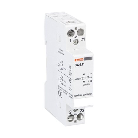 CN2011024 Instalační stykač 20A 1Z+1V 24V AC/DC 1
