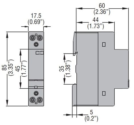 CN2011024 Instalační stykač 20A 1Z+1V 24V AC/DC 5