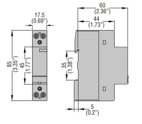 CNB2020230 Impulzní relé, 20A AC1, 230VAC, 2 spínací  kontakty, 1 modul 5