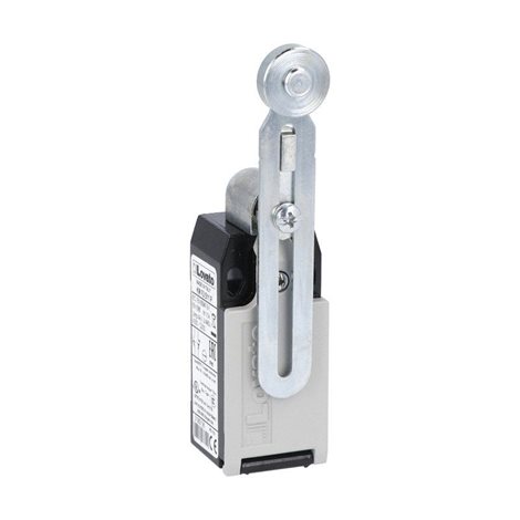 KMF2S11 koncový spínač, kovové tělo, Kovová kladka, Ø19x5mm, 1Z+1V mžikové