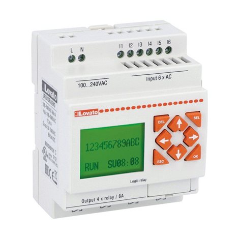 LRD10RA240 programovatelné logické relé 6I/4O 240VAC 1