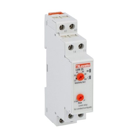 LVM25240 relé pro kontrolu hladiny 24-240VAC/DC plnění/ vyprazdnování 1M 1