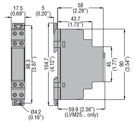 LVM25240 relé pro kontrolu hladiny 24-240VAC/DC plnění/ vyprazdnování 1M 5