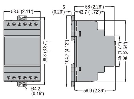 PMA40240 ochranné relé, Min. a max.proud, 24÷240VAC/DC 6