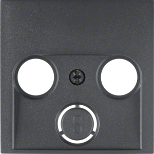 12031606 Centrální díl, pro anténní zásuvku s dvěma nebo třemi otvory, B.1/B.3/B.7 Glas, a 2