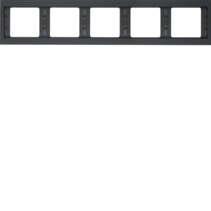 13937006 Rámeček, 5-násobný, vodorovný, Berker K.1, antracit, mat 2