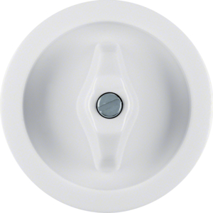 WTW1000WG (1647) Centrální díl, s kličkou, pro otočný vypínač, 1930/Glas, pol. bílá, plast lesk 2
