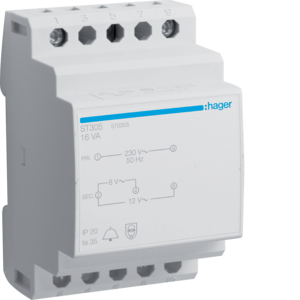 ST305 Zvonkový transformátorek 230V/8V-2A, 12V- 1,33A (AC) 2